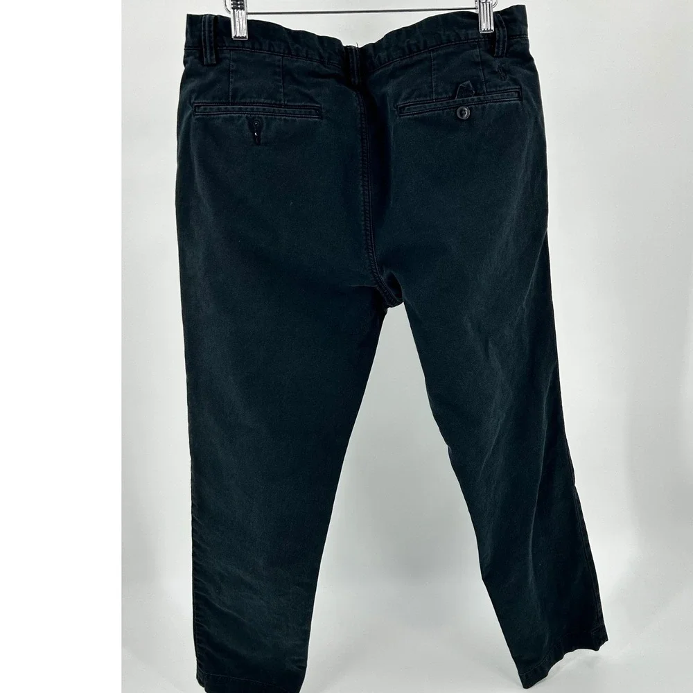 Polo Ralph Lauren Mens Black Stretch Slim Fit Chino Pants 33x29 RN 41381